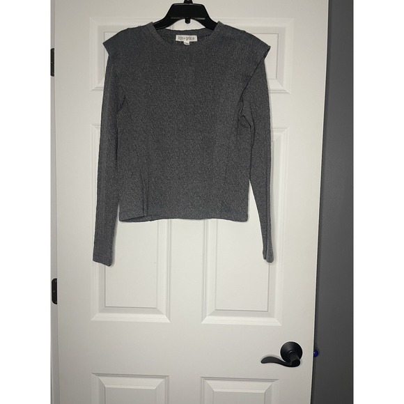 Lola And Grace Tops - Lola & grace Textured  knit Structure Shoulder Top small hole shown nwt